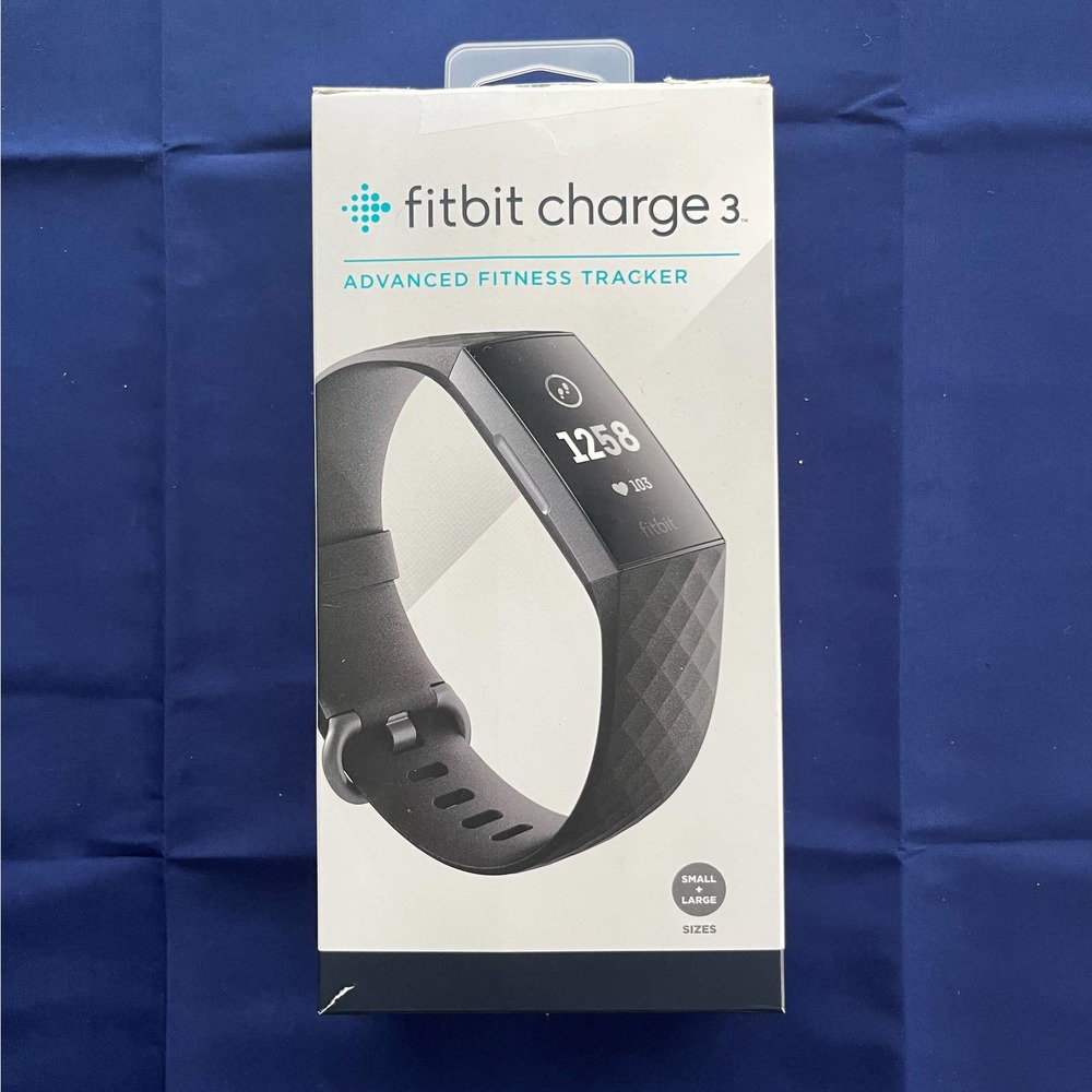 Fitbit charge 3 tracker health black original packaging complete fitness workout